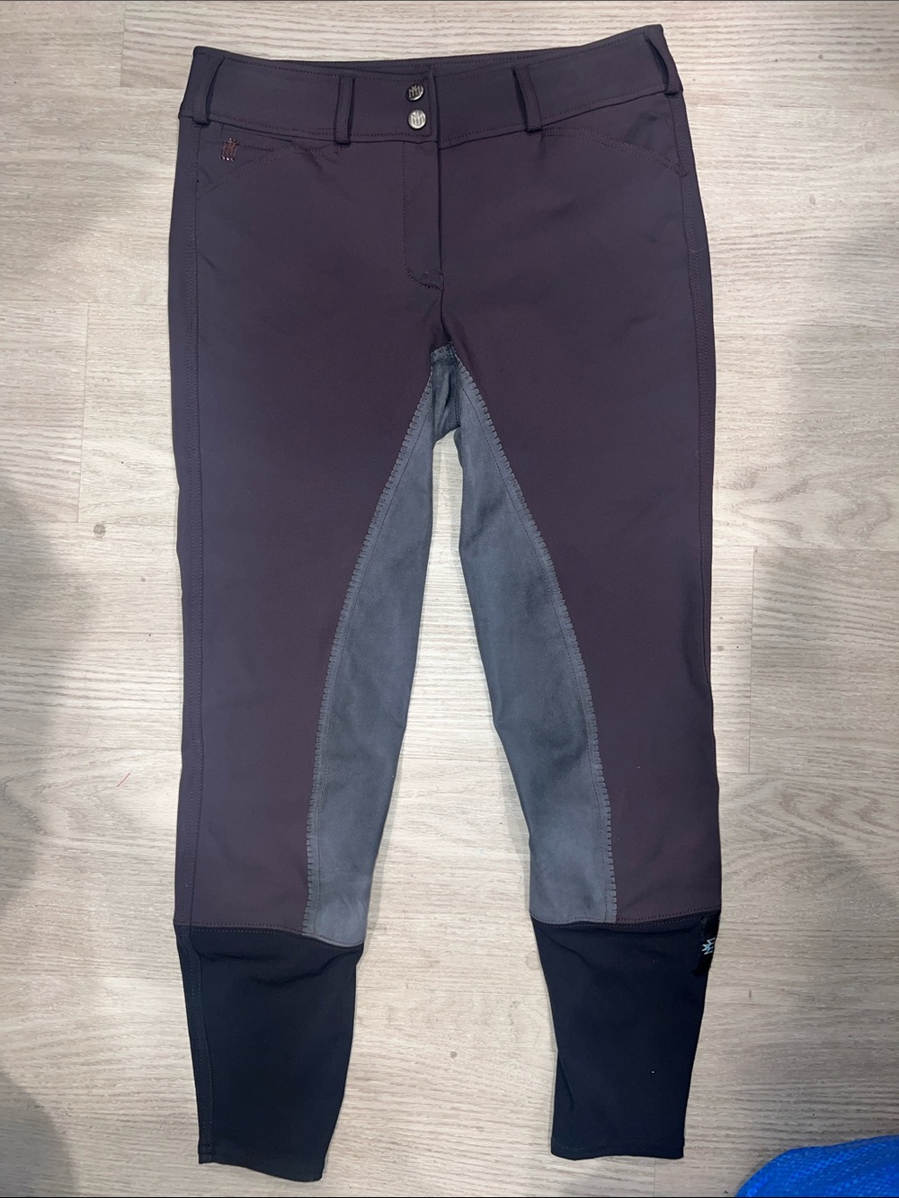 Mastermind Plum Equestrian Riding Jockey pants w/ rhinestone and embroidery